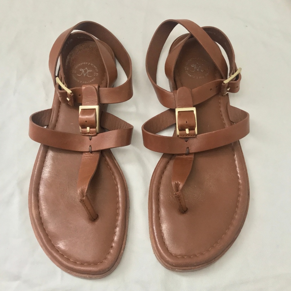 Johnston & Murphy Women's Brown Leather Sandals